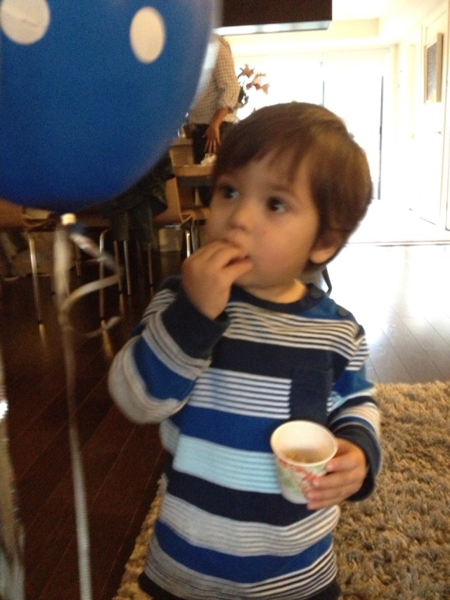 A blue balloon for Nate.